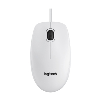 Logitech B100 muis met kabel wit 910-003360 828099