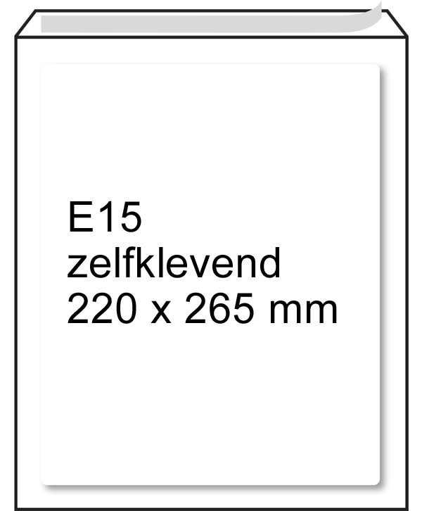 Luchtkussen envelop wit 220 x 265 mm - E15 zelfklevend (5 stuks) 306615-5 209142 - 1