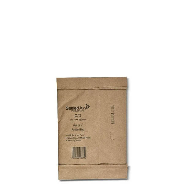 Mail Lite gewatteerde envelop bruin 149 x 222 mm - zelfklevend (100 stuks) 280092 - 1