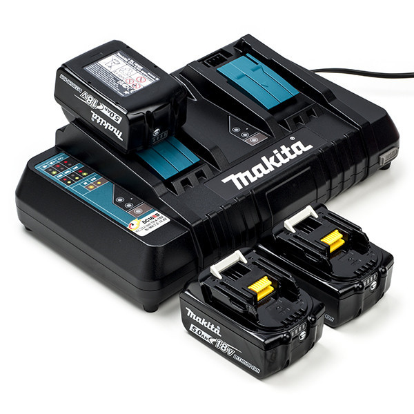 Startset: 3x Makita BL1850B / 18V LXT accu + duolader (18 V, 5.0 Ah, origineel AMA00546 - 1