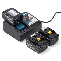 Startset: 3x Makita BL1860B / 18V LXT accu's + lader (18 V, 6.0 Ah, origineel) AMA00513