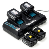 Startset: 4x Makita BL1850B / 18V LXT accu + duolader (18 V, 5.0 Ah, origineel) AMA00537 - 1