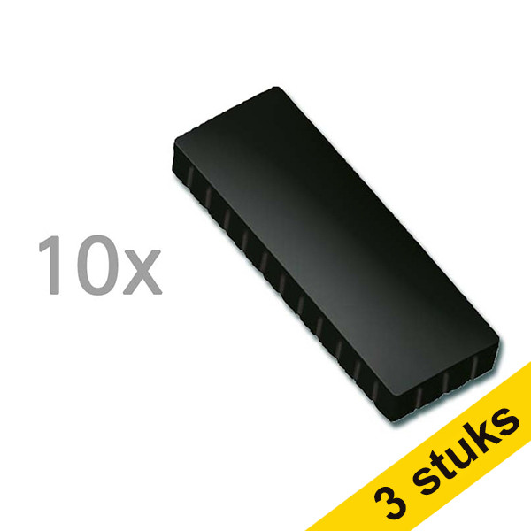 Aanbieding: 3x Maul magneten rechthoek 54 x 19 mm zwart (10 stuks) 424826 - 1