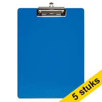 Aanbieding: 5x Maul Flexx klembord blauw A4 staand