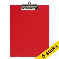 Aanbieding: 5x Maul Flexx klembord rood A4 staand