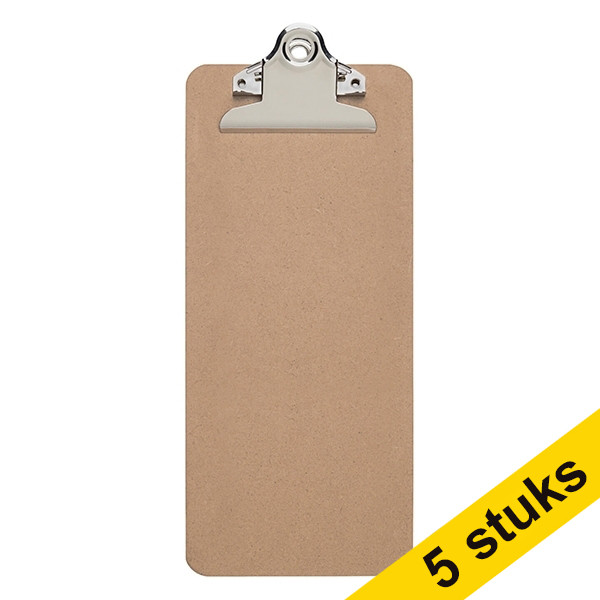 Aanbieding: 5x Maul houten klembord / rekeninghouder smal 402476 - 1