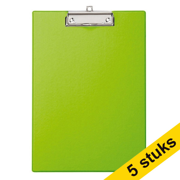 Aanbieding: 5x Maul klembord lichtgroen A4 staand 402442 - 1