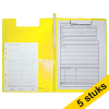 Aanbieding: 5x Maul klembord met omslag geel A4 staand 402471 - 1