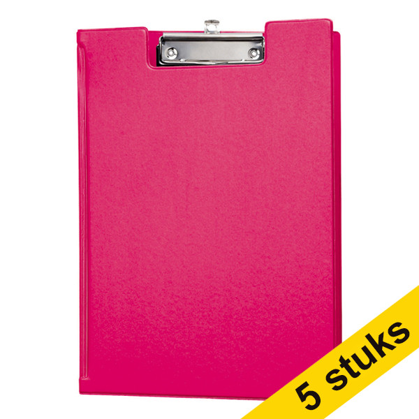 Aanbieding: 5x Maul klembord met omslag pink A4 staand 402474 - 1