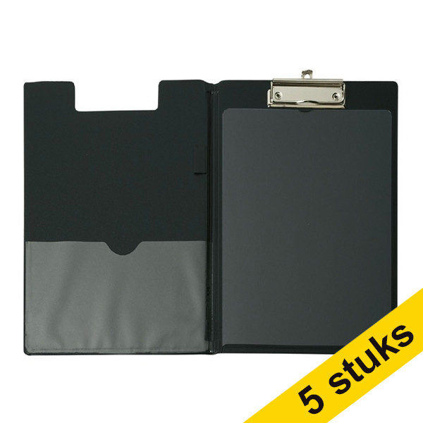 Aanbieding: 5x Maul klembord met omslag zwart A5 staand 402463 - 1