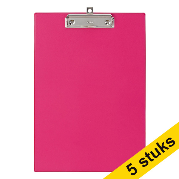 Aanbieding: 5x Maul klembord pink A4 staand 402441 - 1
