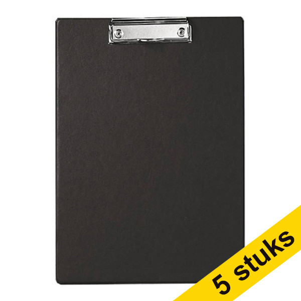 Aanbieding: 5x Maul klembord zwart met magneten A4 staand 402451 - 1