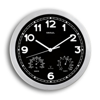 Maul Drive radiogestuurde kunststof wandklok grijs met zwarte wijzerplaat (Ø 30 cm) 9059095 402495