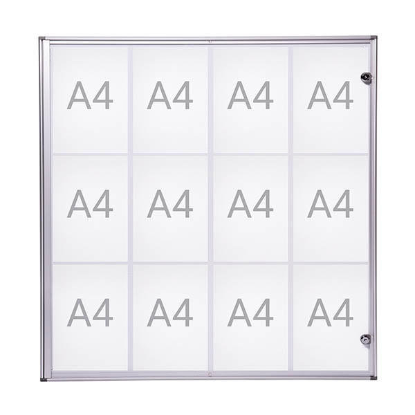 Maul Extraslim binnenvitrine 12 x A4 aluminium 354880 - 1