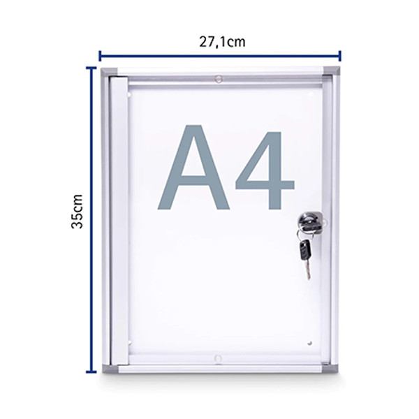 Maul Extraslim binnenvitrine 1 x A4 aluminium 6820108 402391 - 1