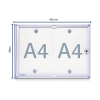 Maul Extraslim binnenvitrine 2 x A4 aluminium 6820208 402392 - 1