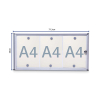 Maul Extraslim binnenvitrine 3 x A4 aluminium 6820308 402393 - 1