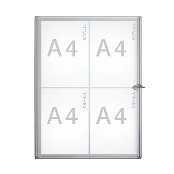 Maul Extraslim binnenvitrine 4 x A4 aluminium 6820408 402394 - 1