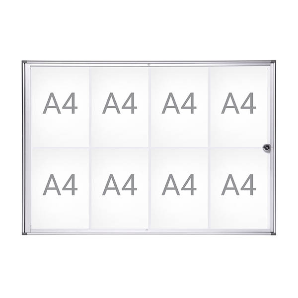 Maul Extraslim binnenvitrine 8 x A4 aluminium 354879 - 1
