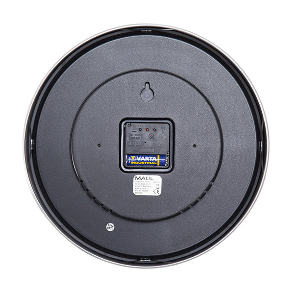 Maul Fly radiogestuurde aluminium wandklok zilvergrijs met zwarte wijzerplaat (Ø 30,5 cm) 9063490 402518 - 4