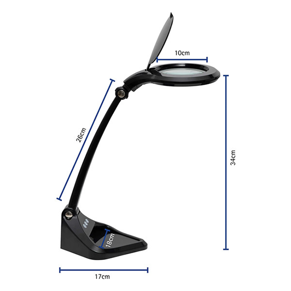 Maul Iris led-loeplamp met voet dimbaar zwart 8261290 424846 - 2