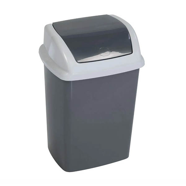 Maul Swing afvalbak (5 liter, grijs) 354895 - 1