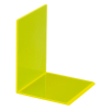 Maul acryl boekensteunen neon geel transparant 10 x 10 x 13 cm (2 stuks) 3513611 402339
