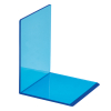 Maul acryl boekensteunen neonblauw transparant 10 x 10 x 13 cm (2 stuks) 3513631 402341