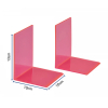 Maul acryl boekensteunen neonroze transparant 13 x 10 x 10 cm (2 stuks) 3513621 402340 - 3