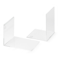 Maul acryl boekensteunen transparant 10 x 10 x 8 cm (2 stuks) 3513305 402255