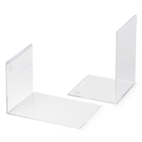 Maul acryl boekensteunen transparant 12 x 12 x 17,5 cm (2 stuks) 3513705 402197
