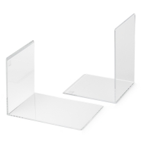Maul acryl boekensteunen transparant 16 x 15 x 21 cm (2 stuks) 3513905 402198