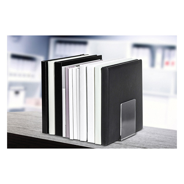 Maul acryl boekensteunen transparant 8 x 10 x 10 cm (2 stuks) 3513305 402255 - 5