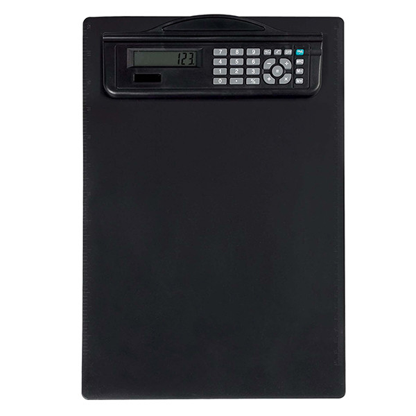 Maul kunststof klembord met rekenmachine zwart A4 staand 2325490 402317 - 1