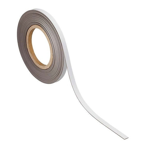 Maul magnetische etiketband uitwisbaar wit 1 cm x 10 m 6524102 402171 - 1