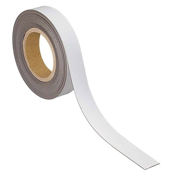 Maul magnetische etiketband uitwisbaar wit 3 cm x 10 m 6524502 402126 - 1