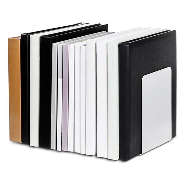 Maul metalen boekensteunen grijs magneethoudend 14 x 14 x 12 cm (2 stuks) 3506582 402281 - 6