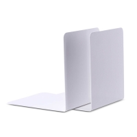 Maul metalen boekensteunen wit 14 x 14 x 12 cm (2 stuks) 3506202 402274