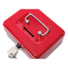 Maul stalen geldkist rood met muntgleuf (12,5 x 10,5 x 6 cm) 402235 - 4