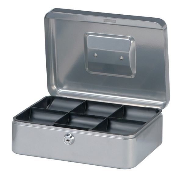 Maul stalen geldkist zilver (25 x 19 x 9 cm) 402106 - 1