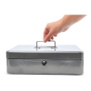 Maul stalen geldkist zilver (30 x 25 x 8,7 cm) 402107 - 4