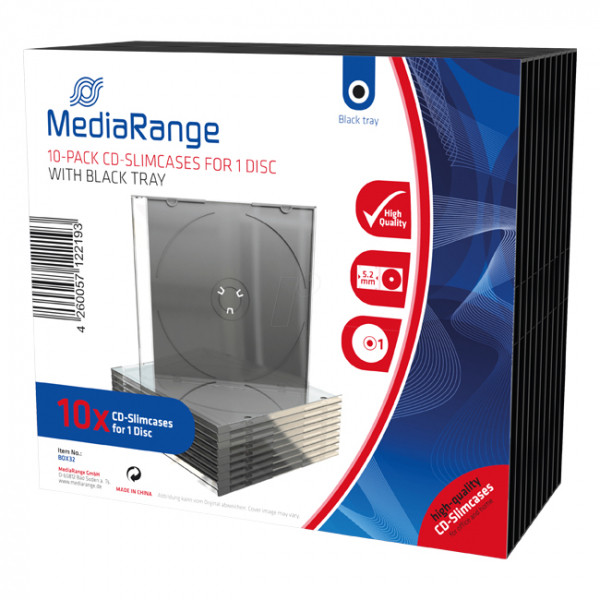 MediaRange slimline cd-doosjes (10 stuks) Box32 097845 - 1