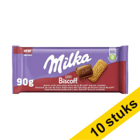 Aanbieding: 10x Milka Choco-Lotus Biscoff chocoladereep 90 gram
