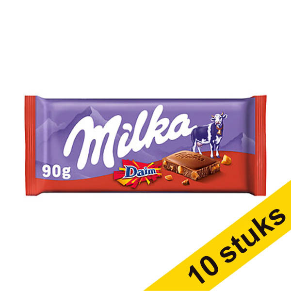 Aanbieding: 10x Milka Daim chocoladereep 90 gram 137197 - 1
