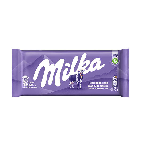 Milka Alpenmelk chocoladereep 90 gram 137186 - 1
