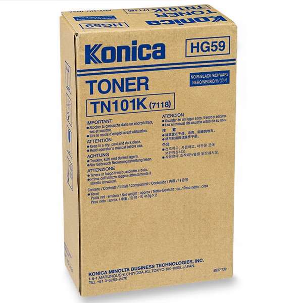Minolta Konica Minolta TN-101K (8937-732) toner zwart 2 stuks (origineel) 8937732 072001 - 1