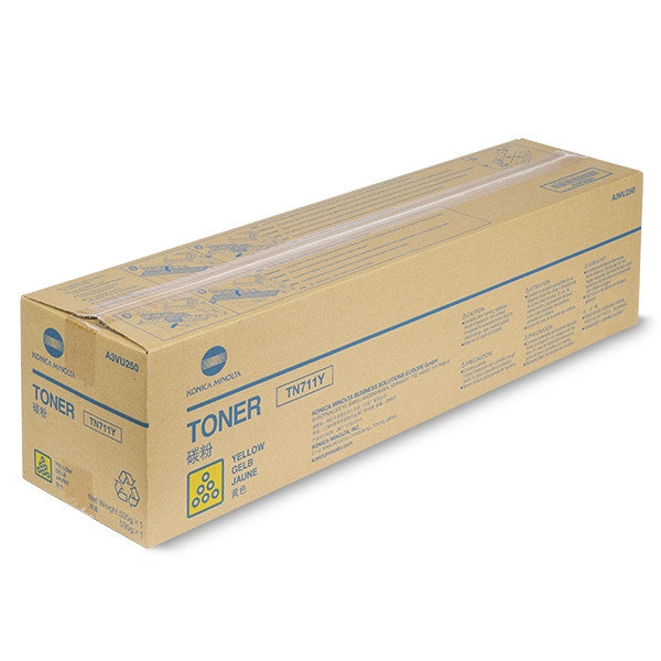 Minolta Konica Minolta TN-711Y (A3VU250) toner geel (origineel) A3VU250 072628 - 1