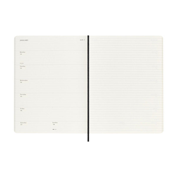 Moleskine XL 12 maanden weekagenda 2026 softcover zwart 262548 - 3