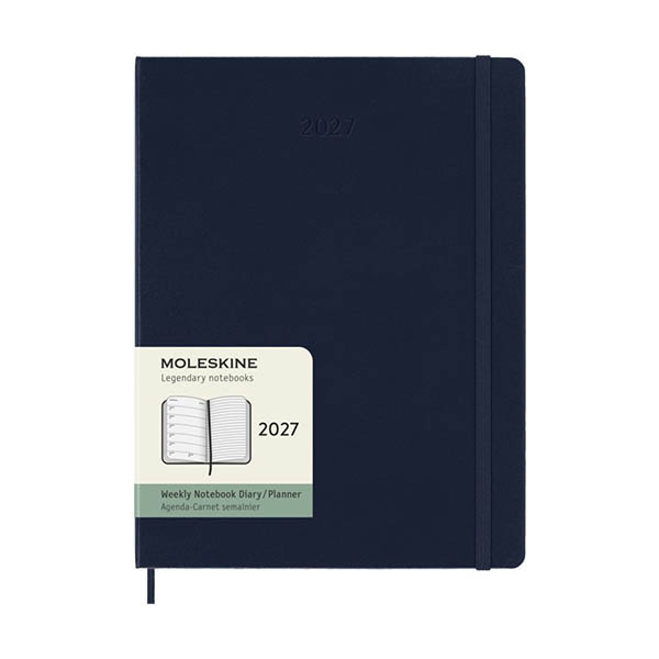 Moleskine XL 12 maanden weekagenda 2027 hardcover saffier blauw EN 440047 - 7