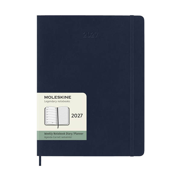 Moleskine XL 12 maanden weekagenda 2027 softcover saffier blauw EN 440049 - 7